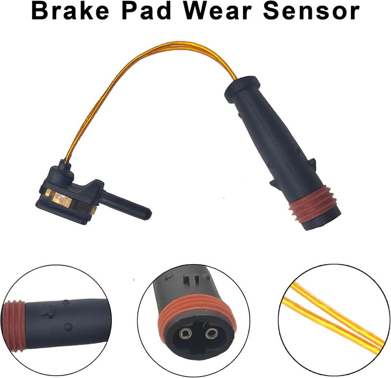 PXASU 4PCS Brake Pad Wear Sensor Front & Rear Wheels, Compatible for Mercedes-Benz W211 W220 C E S Class CLK SL C230 E320 E350 E500 S430 S500 S600, Replaces# 2115401717 - Image 2